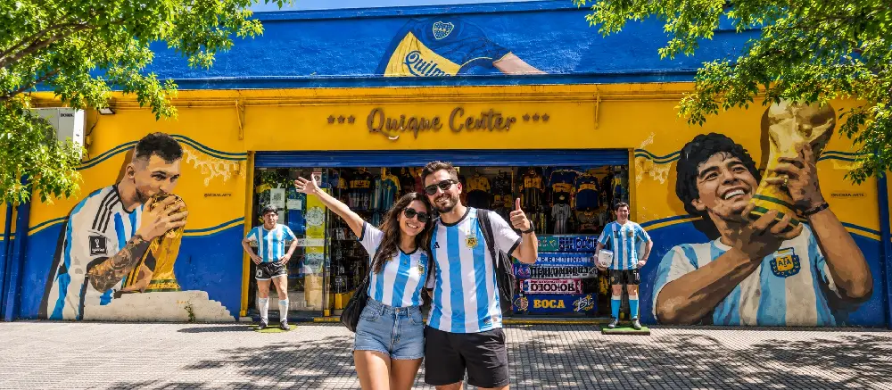 Pareja en La Boca en Buenos Aires